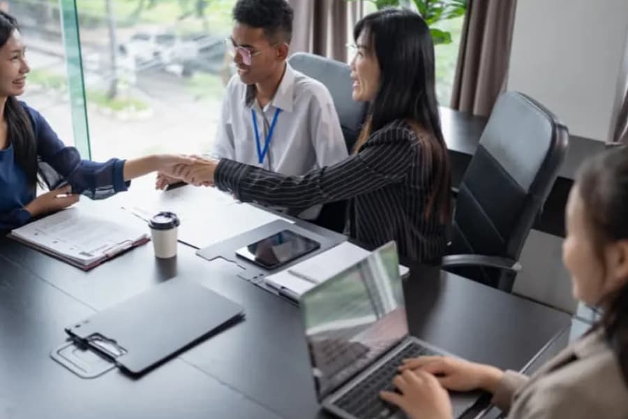 consultants discussing strategy