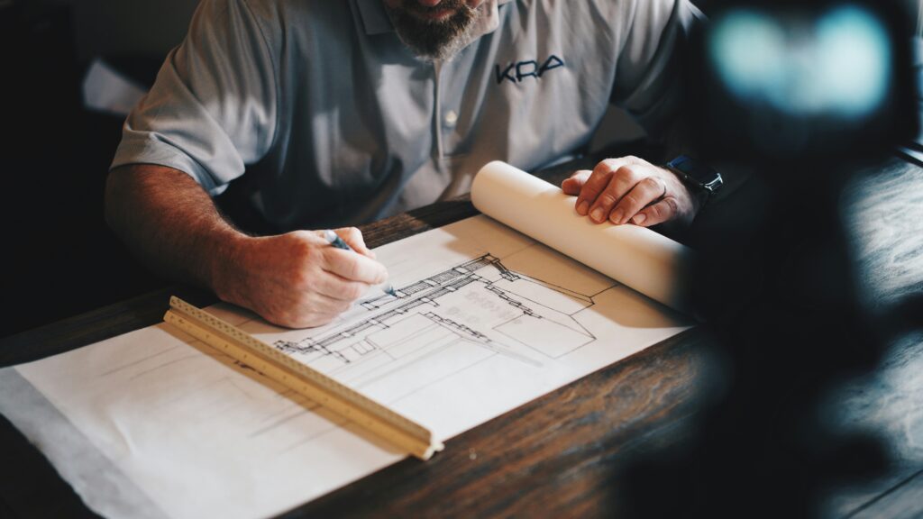 Hospitality consulting team reviewing hotel pre-construction plans