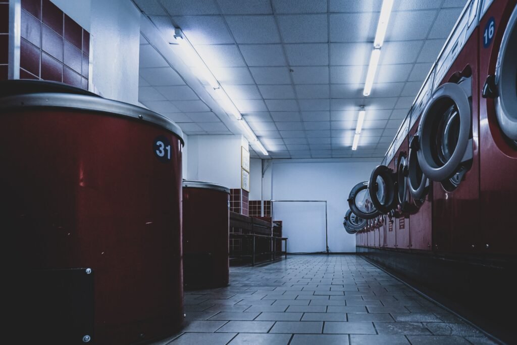 Hotel laundry room layout designed for fast linen cycle throughput and room turnover support