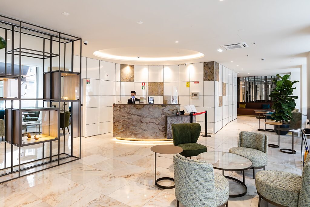 Hotel renovation outcome showing surface improvement alongside unchanged operational constraints, illustrating the need for early hospitality consulting